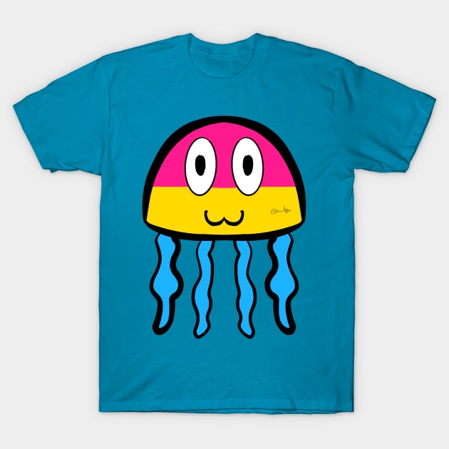 Pansexual Pride Jellfish T-Shirt by AlienClownThings